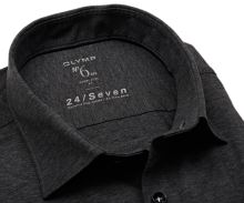 Koszula Olymp Super Slim 24/Seven – antracytowa elastyczna