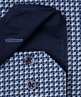 Koszula Venti Modern Fit – z niebieskim wzorem w kółka, wewnętrzną stójką i mankietem (2)