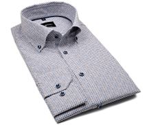 Koszula Venti Modern Fit – luksusowa z drobnym niebiesko-beżowym wzorem