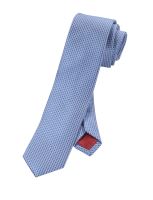 Krawat slim Olymp – jasnoniebieski z tkanym wzorem
