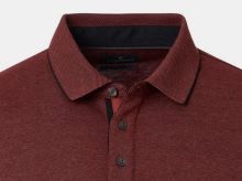 Koszulka polo Casa Moda z kołnierzykiem i długim rękawem - czerwono-pomarańczowa