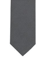 Slim krawat Olymp - ciemnoszary z wyszytym wzorem