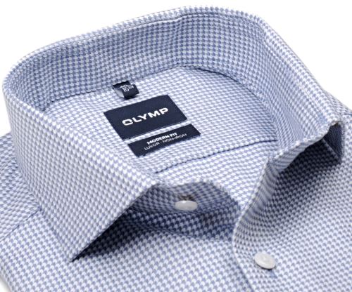 Koszula Olymp Modern Fit – luksusowa z niebieskim wzorem 3D