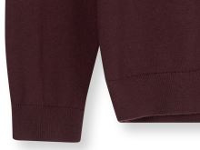 Sweter Olymp z wełny Merino - dekolt okrągły - bordowy (7)