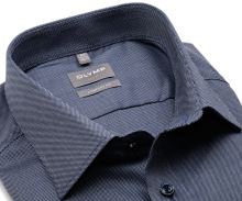 Koszula Olymp Comfort Fit – ciemnoniebieska z delikatnymi białymi liniami