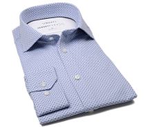 Koszula Venti Body Fit Jersey Flex – luksusowa w niebieski kwadracikowy wzór (1)