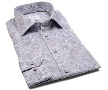 Koszula Eterna Modern Fit Twill - z niebiesko-beżowym wzorem paisley
