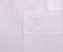Koszula Marvelis Comfort Fit – biała w jodełkę z wyszytym wzorem