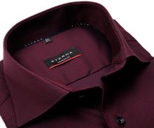 Koszula Eterna Modern Fit - ciemnoczerwona z wyszytym wzorem diamencików
