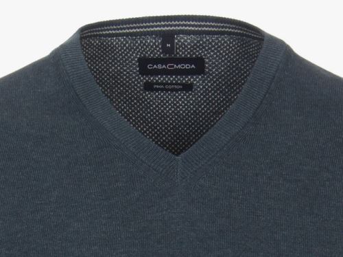 Bawełniany sweter Casa Moda – niebiesko-szary