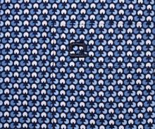 Koszula Olymp Modern Fit – granatowa z niebiesko-białym wzorem pierścieni - extra długi rękaw