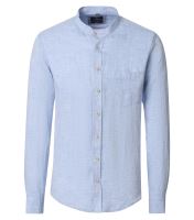Koszula Casa Moda Casual Fit – jasnoniebieska lniana z krótką stójką (2)