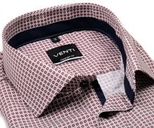 Koszula Venti Comfort Fit – z czerwono-niebieskimi kółkami, granatową wewnętrzną stójką i mankietem