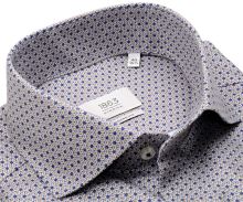 Koszula Eterna 1863 Modern Fit Two Ply NEVER IRON - luksusowa w niebiesko-beżowe diamenciki