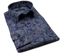 Koszula Casa Moda Comfort Fit – niebieska w beżowo-niebieski wzór paisley