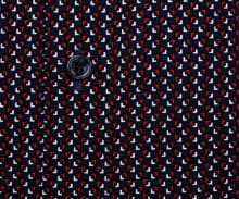 Koszula Marvelis Body Fit Jersey – elastyczna granatowa z czerwono-białym wzorem - krótki rękaw
