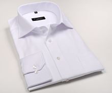 Koszula Eterna Comfort Fit Twill Cover - biała luksusowa i nieprześwitująca - super długi rękaw