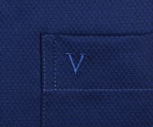 Koszula Marvelis Modern Fit – ciemnoniebieska z wyszytym wzorem i wewnętrzną stójką - extra długi rękaw