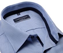 Koszula Casa Moda Comfort Fit – jasnoniebieska w granatowe wyszyte prążki i z wewnętrzną stójką
