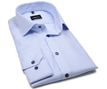 Koszula Venti Modern Fit – w wyszyte jasnoniebieskie prążki z wewnętrzną stójką