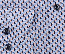 Koszula Olymp Comfort Fit – z niebiesko-pomarańczowym wzorem