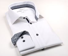 Koszula Venti Modern Fit Hyperflex Twill – biała elastyczna z wewnętrzną stójką i mankietem