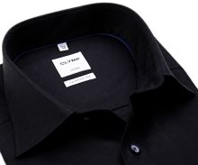 Koszula Olymp Comfort Fit – ciemna z unikatowym wyszytym wzorem