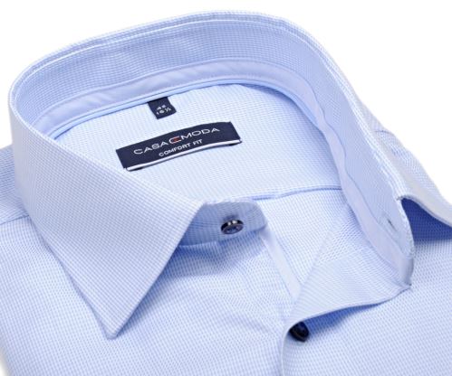 Koszula Casa Moda Comfort Fit – jasnoniebieska z strukturą - super długi rękaw