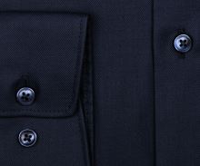 Koszula Olymp Modern Fit Twill – ciemnoniebieska luksusowa i nieprześwitująca z diagonalną strukturą