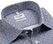 Koszula Olymp Level Five – designerska z kolorowymi symbolami kwiatów - ekstra długi rękaw