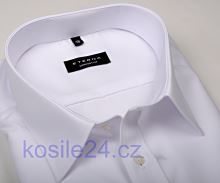 Koszula Eterna Comfort Fit Chambray - biała z podwójnymi mankietami