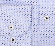 Koszula Eterna 1863 Comfort Fit Two Ply - luksusowa bladoniebieska z niebieskim wzorem