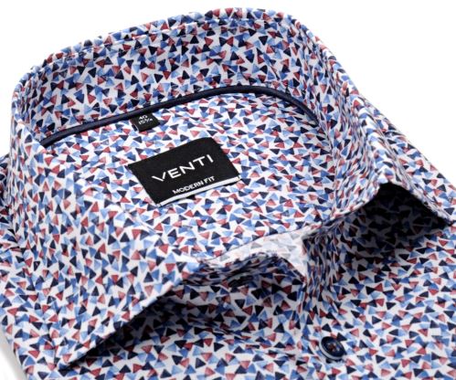Koszula Venti Modern Fit – z czerwono-niebieskimi trójkącikami