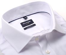 Koszula Olymp Modern Fit – biała z wyszytymi diamencikami