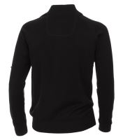 Bawełniany rozpinany sweter Casa Moda - czarny