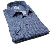 Koszula Olymp Level Five – z niebieskimi prostokątami z wewnętrzną plisą