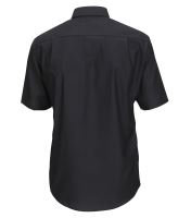 Casa Moda Comfort Fit Popelin – černá košile - krátký rukáv
