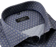 Koszula Eterna Comfort Fit Twill - luksusowa w beżowo-niebieski wzór