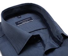 Koszula Casa Moda Comfort Fit – granatowa w niebiesko-białe wyszyte prążki z wewnętrzną stójką