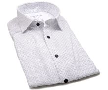 Koszula Marvelis Body Fit Jersey – elastyczna w niebieske kwadraciki i ochrowe kropki (1)
