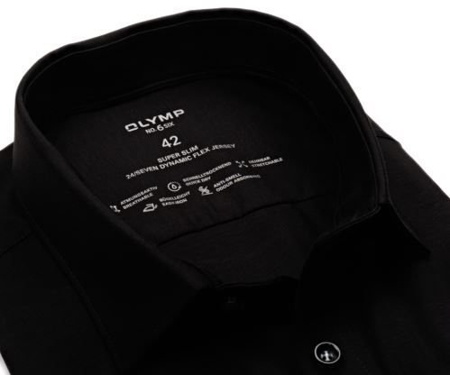 Koszula Olymp Super Slim 24/Seven – czarna elastyczna