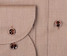 Koszula Eterna Dynamic Cotton Modern Fit - beżowa z wyszytym wzorem (2)
