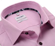 Koszula Olymp Level Five – różowa z wyszytym wzorem