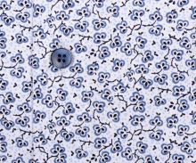 Koszula Olymp Level Five 24/Seven – luksusowa elastyczna w niebieski wzór kwiatów