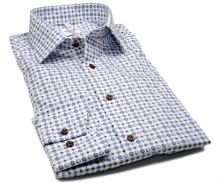 Koszula Marvelis Modern Fit - z niebiesko-beżowymi ornamentami - extra długi rękaw (1)