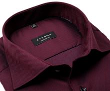 Koszula Eterna Comfort Fit - ciemnoczerwona z wyszytym wzorem diamencików