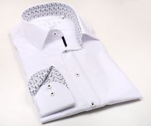 Koszula Eterna Slim Fit Performance Shirt – biała stretchowa z wewnętrzną stójką i mankietem (1)