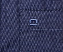 Koszula Olymp Modern Fit Natté – ciemnoniebieska z delikatną strukturą i wewnętrzną stójką - extra długi rękaw