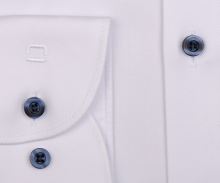 Koszula Olymp Level Five Twill – luksusowa biała z diagonalną strukturą