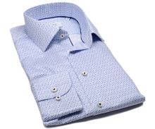 Koszula Eterna 1863 Comfort Fit Two Ply - luksusowa bladoniebieska z niebieskim wzorem
